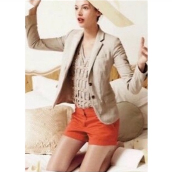 J. Crew Classic Schoolboy Blazer Size 2 Tan Linen - Picture 2 of 12